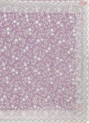 Lilac Dream Organza Laser Embroidery Saree