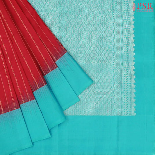 Red Fancy Kanchipuram Silk Saree