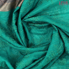 Pine Green Bamboo Silk Sarees