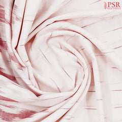 Pearl White Ikkat Cotton Saree