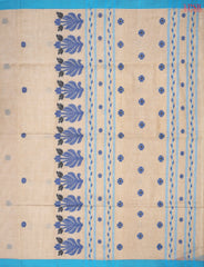 Sepia Beige Byloom Cotton Saree