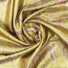 Golden Olive & Light Purple Kanchipuram Tissue Silk Saree