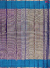 Peacock Blue Kanchipuram Silk Saree