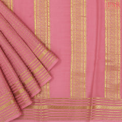 Flamingo Pink Mysore Silk Saree