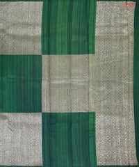 Dark Green Banaras Jute Silk Saree