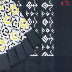 White Pochampally Silk Saree