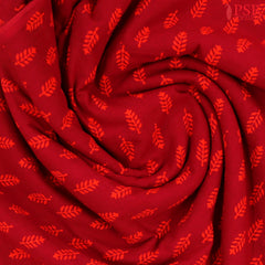 Burgundy Cotton Print Running Material
