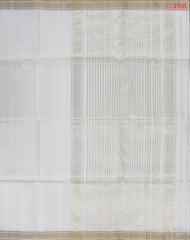 Floral White Fusion Soft Silk Saree