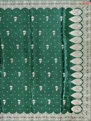 Dark Green Banarasi Habutai Satin Saree