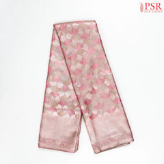 Light Pink Kanchipuram Jacquard Tissue Silk Saree