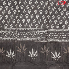 Dark Taupe Grey Hacoba Embroidery Running Material