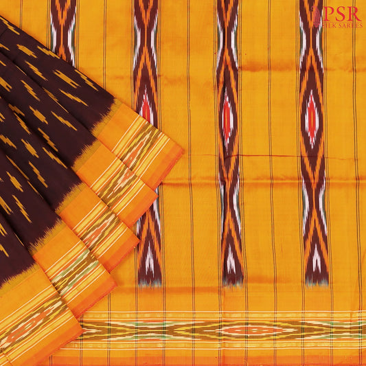 Brown Pochampally Silk Saree