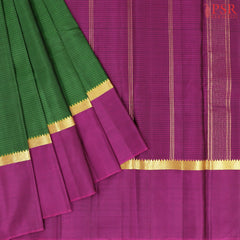 Dark Green Arani Silk Saree