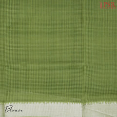 Asparagus Green Mangalagiri Cotton Saree