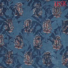 Dark Blue Jaipur Cotton Print Running Material