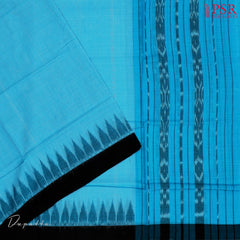 Cyan Blue Orissa Cotton Dress Material