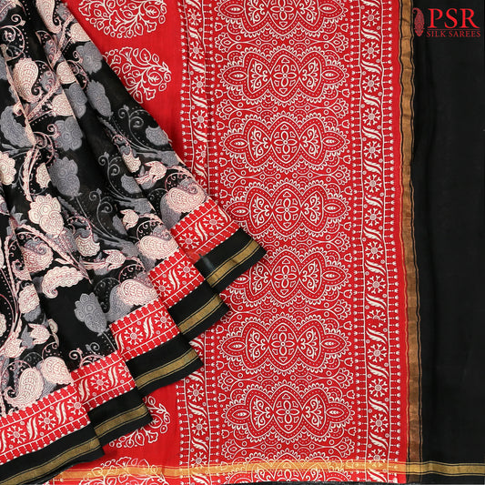Black Silk Cotton Saree