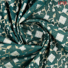 Dark Green Manipuri Cut Wok Saree