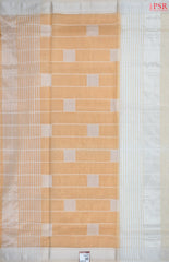 Light Peach Maheshwari Silk Cotton Saree