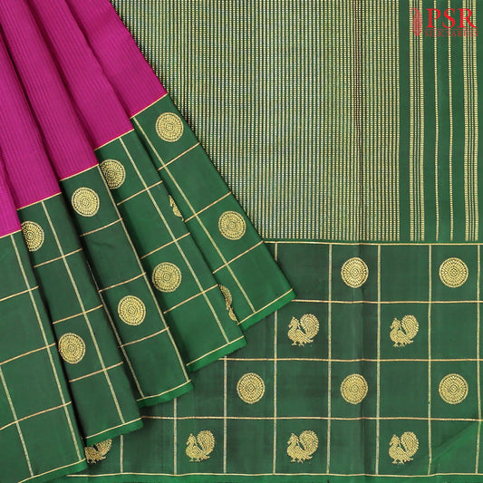 Dark Purple Kanchipuram Silk Saree