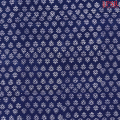 Navy Blue Cotton Print Running Material