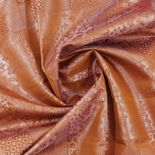 Copper Brown Soft Silk Saree