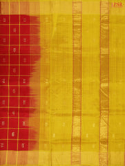 Red Cotton Silk Saree