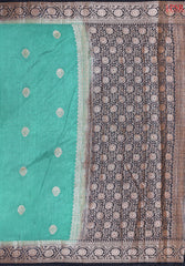 Viridian Raw Silk Banaras Saree