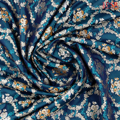 Dark Peacock Blue Banaras Art Silk Saree