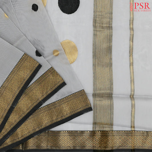 Grey Maheshwari Silk Cotton Saree