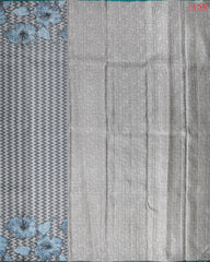 Dark Grey Kanchipuram Tissue Silk Saree