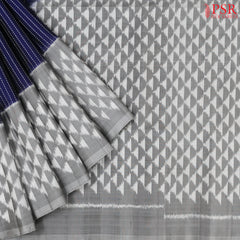 Dark Blue Pochampally Soft Silk Saree