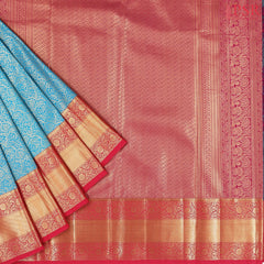 Cerulean Blue Art Silk Jacquard Saree