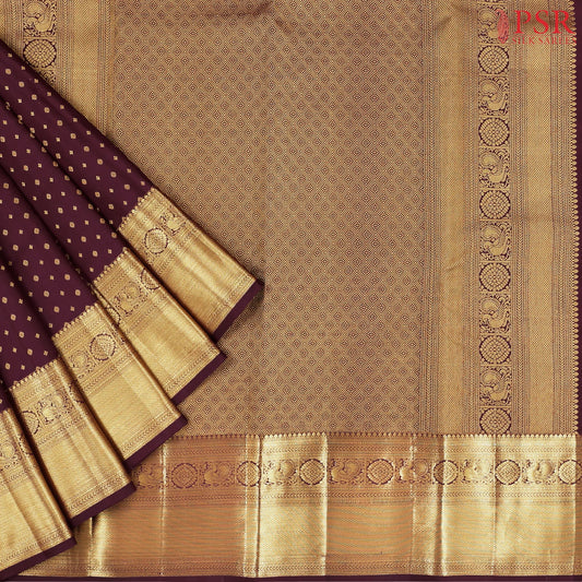 Brown Kanchipuram Silk Saree