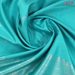 Turquoise Blue Kanchipuram Silk Saree