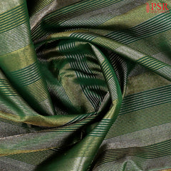 Dark Green Kanchipuram Jacquard Silk Saree
