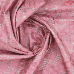 Thistle Pink Semi Tussar Embroidery Saree