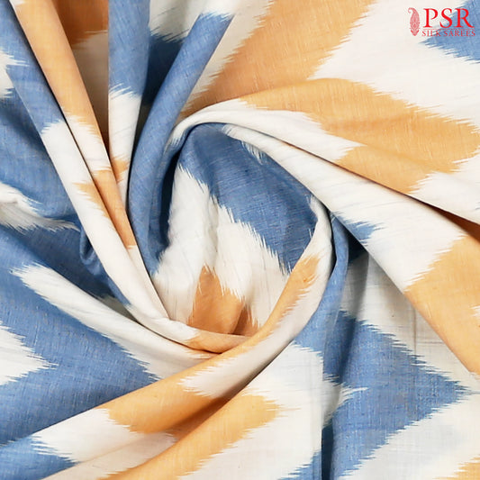 Tricolor Ikkat Cotton Saree