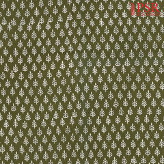 Olive Green Jaipur Cotton Print Running Material