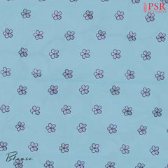 Light Pink Printed Cotton Saree\