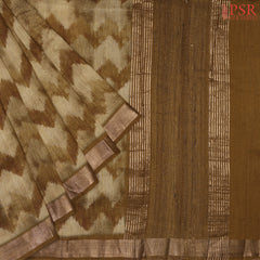 Brown & Tan Kadhi Tussar Silk Saree