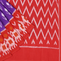 Violet Ikkat Cotton Saree
