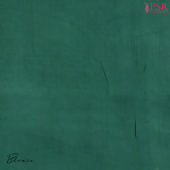 Dark Green Banarasi Habutai Satin Saree