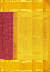 Carmine Red Kanchipuram Silk Saree