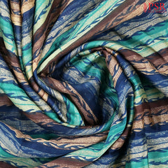 Dark Blue Chanderi Silk Cotton Saree