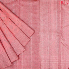 Georgia Peach Kanchipuram Jacquard Silk Saree