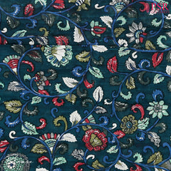 Floral White Fusion Soft Silk Saree