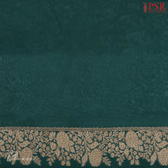 Dark Green Georgette Saree