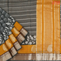 Black Assam Saree