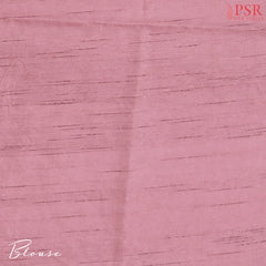 Thistle Pink Semi Tussar Embroidery Saree